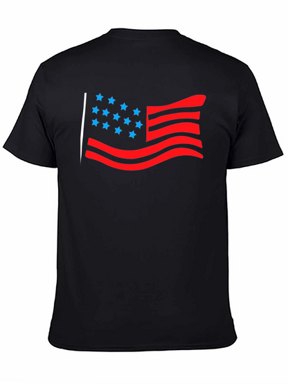 American Flag Graphic Tee - Black