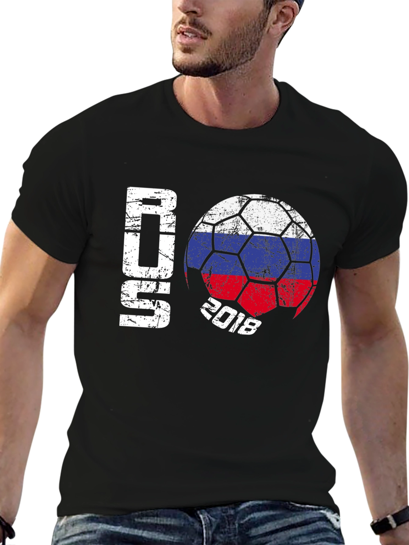 Russia 2018 Soccer T-Shirt - Black