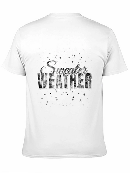 Sweater Weather Graphic Print Black T-Shirt
