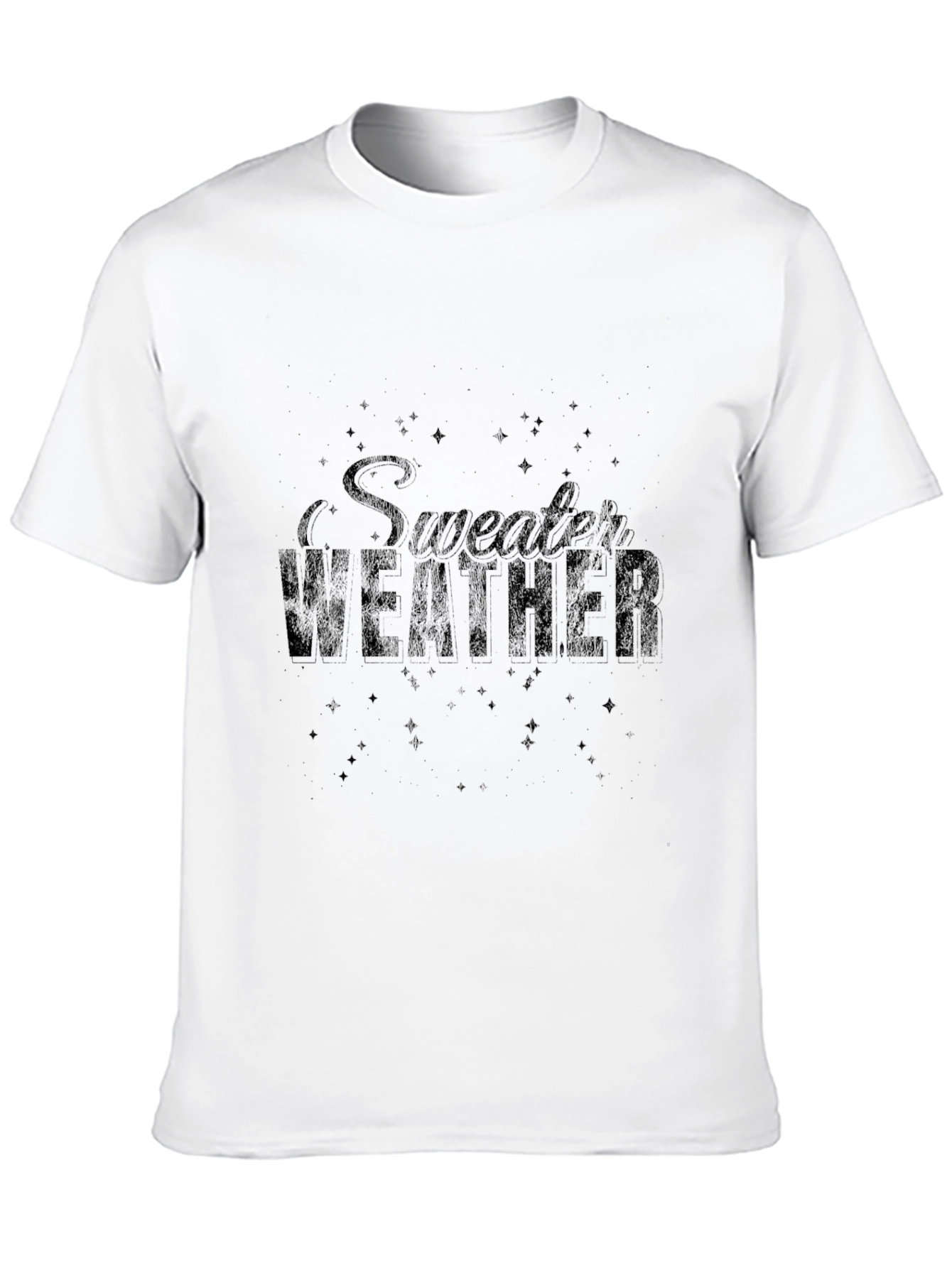 Sweater Weather Graphic Print Black T-Shirt