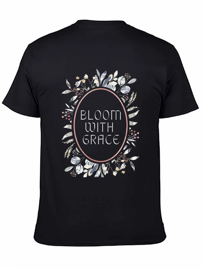 Bloom With Grace Floral Tee - Black