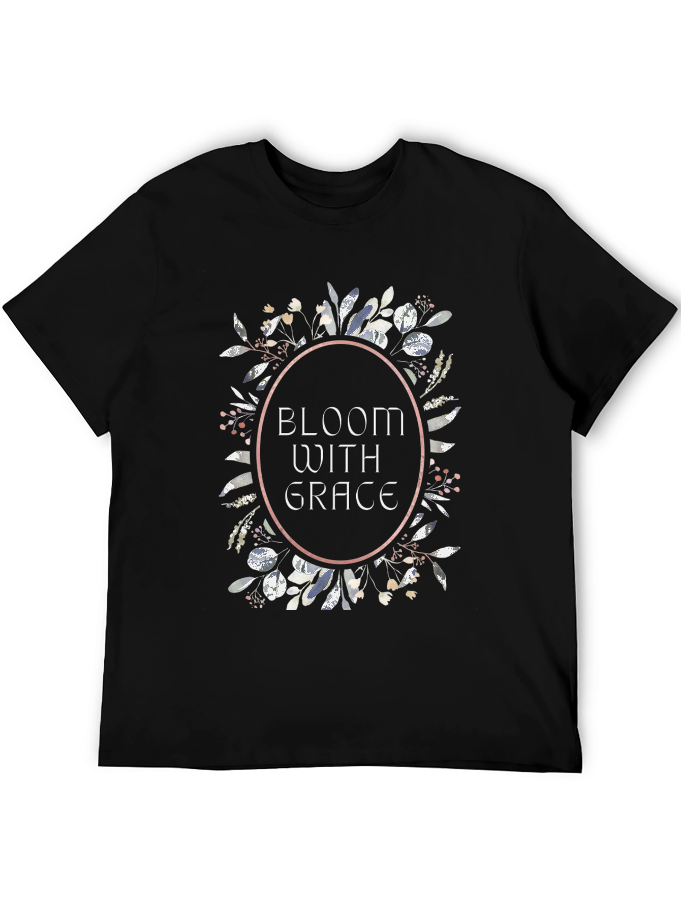 Bloom With Grace Floral Tee - Black