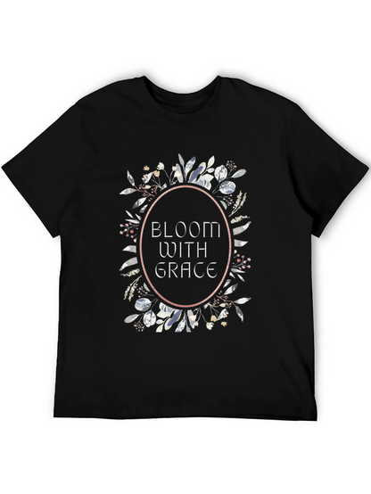 Bloom With Grace Floral Tee - Black