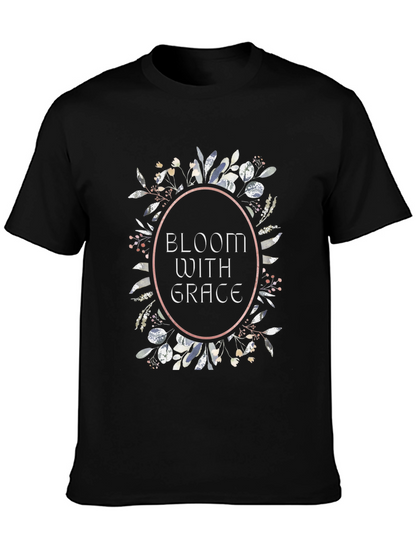 Bloom With Grace Floral Tee - Black