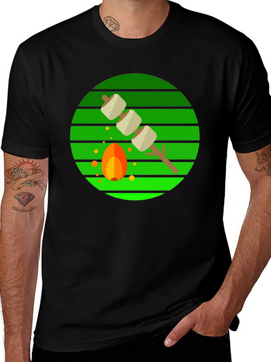 Marshmallow Roasting Campfire Graphic Tee