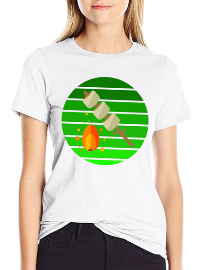 Marshmallow Roasting Campfire Graphic Tee