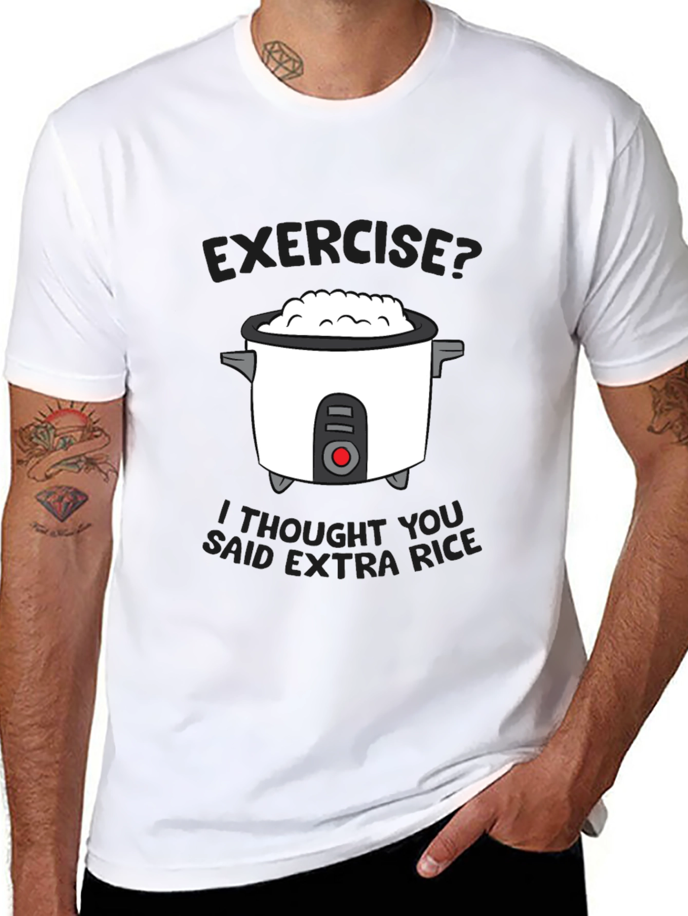 Funny Extra Rice Graphic T-Shirt