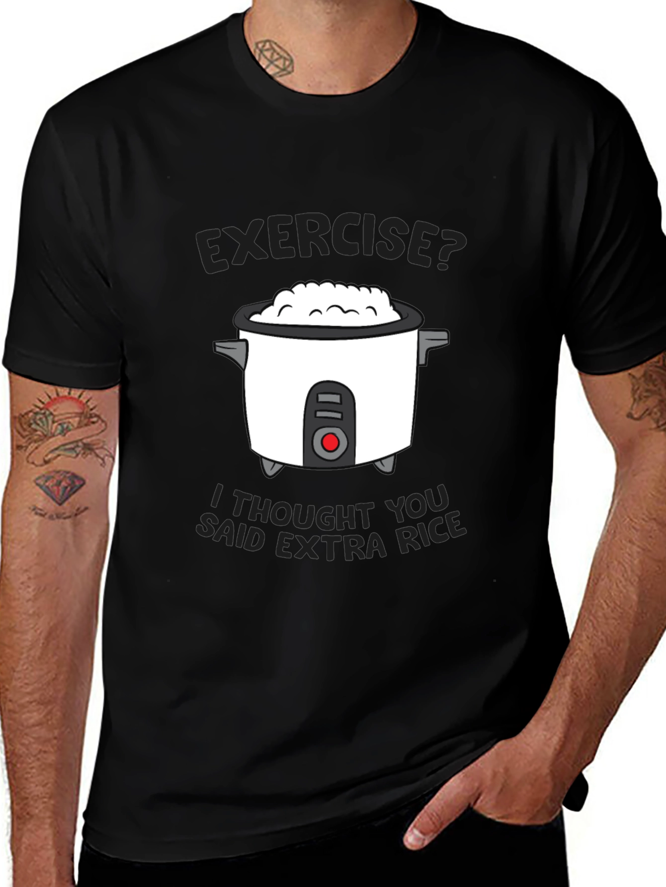 Funny Extra Rice Graphic T-Shirt