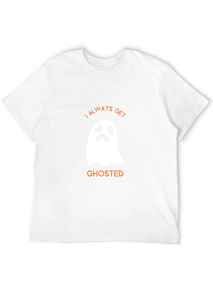 Funny Halloween Ghosted Graphic Tee - Black