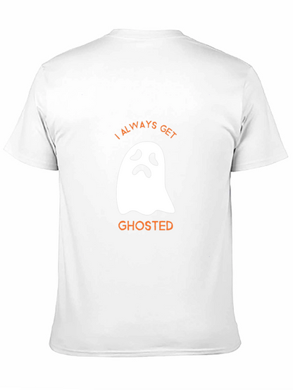 Funny Halloween Ghosted Graphic Tee - Black