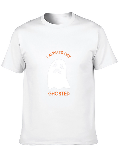 Funny Halloween Ghosted Graphic Tee - Black