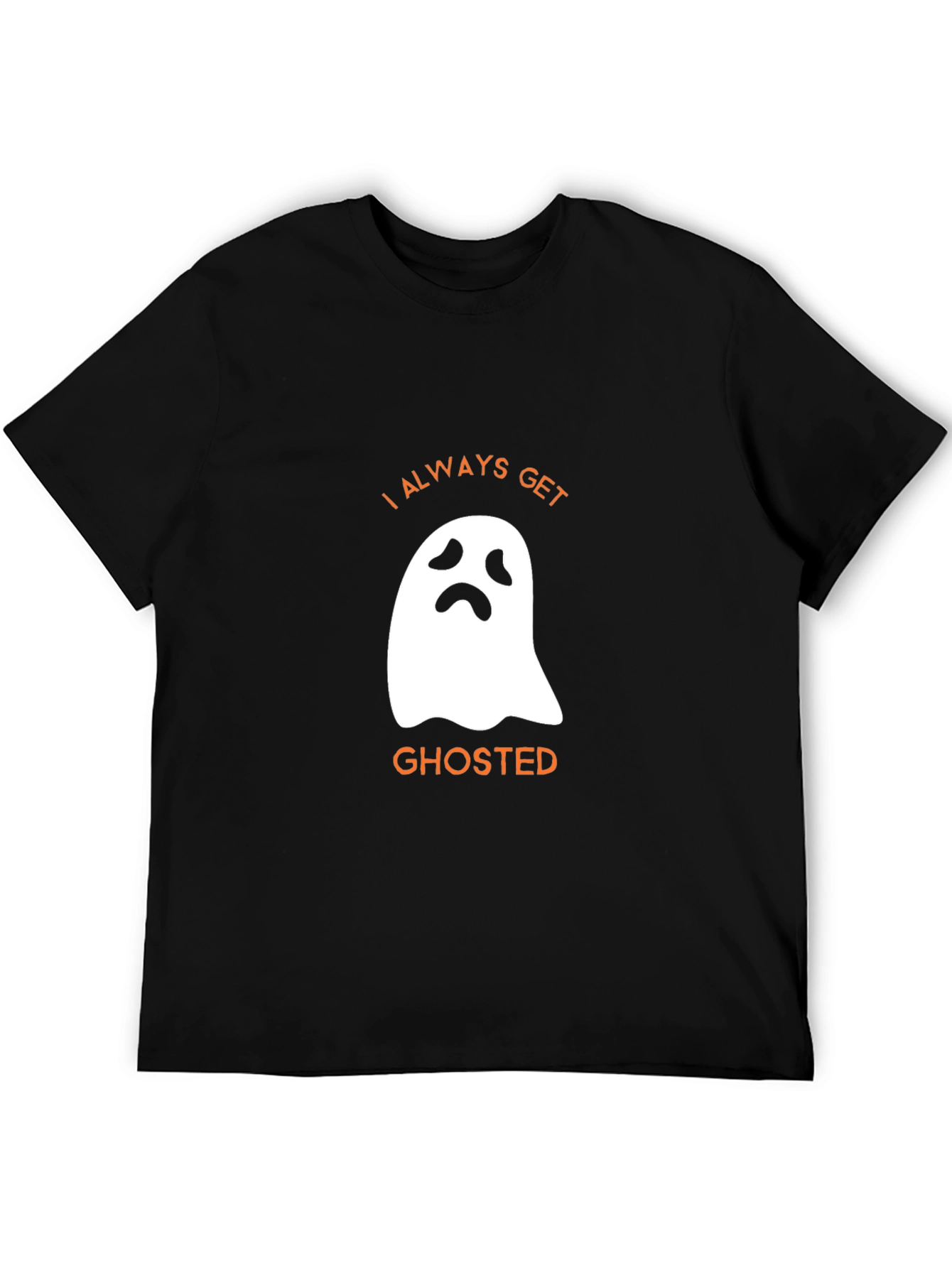 Funny Halloween Ghosted Graphic Tee - Black