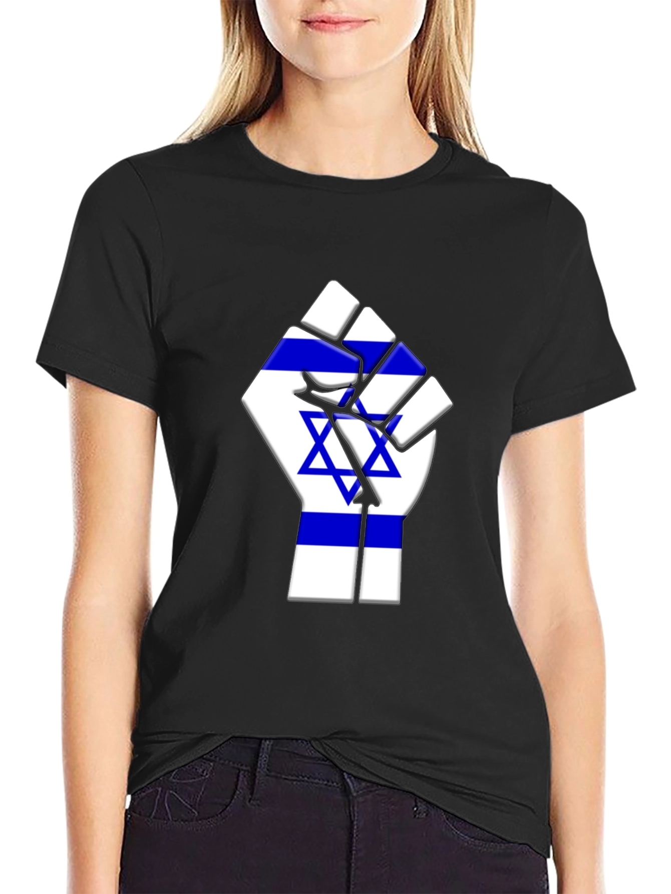 Israeli Flag Fist T-Shirt - Support Israel