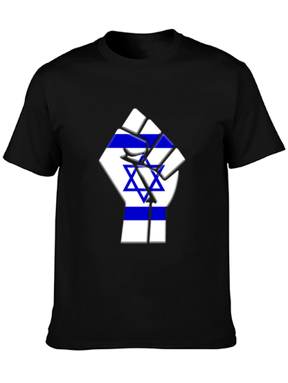 Israeli Flag Fist T-Shirt - Support Israel
