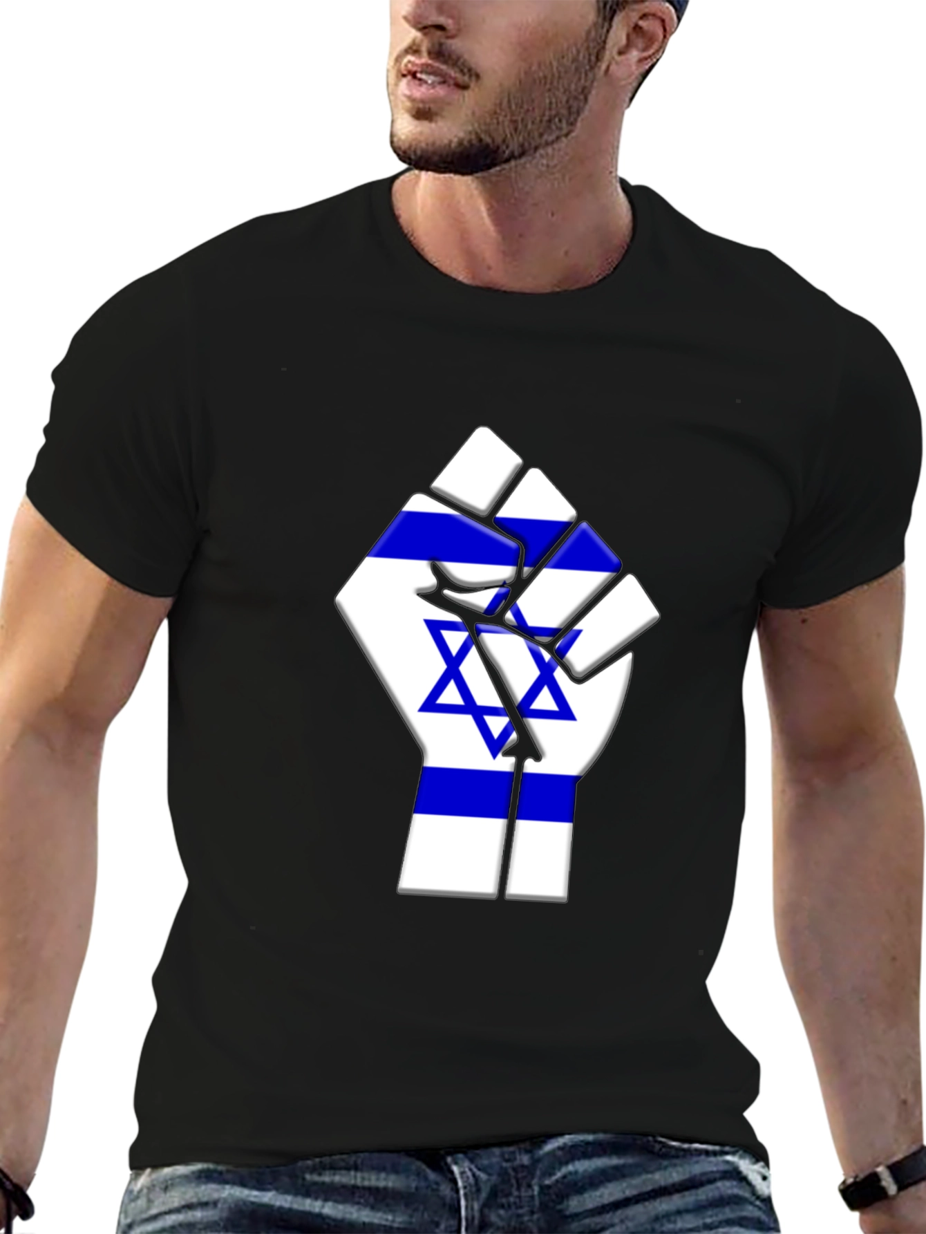 Israeli Flag Fist T-Shirt - Support Israel