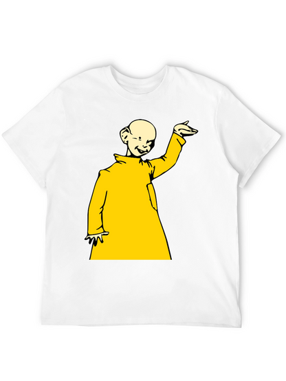 Black T-Shirt with Yellow Cartoon Design