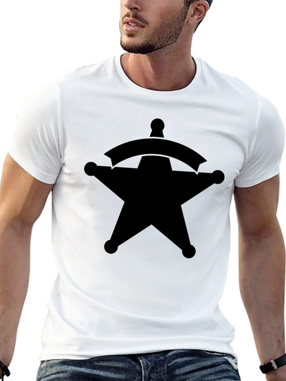 Sheriff Star Graphic Tee - Classic Western Style T-Shirt