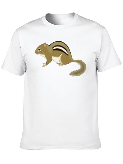 Chipmunk Graphic Tee - Black Cotton T-Shirt