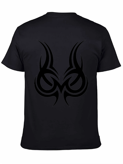 Tribal Tattoo Graphic Tee - Mens Black T-Shirt
