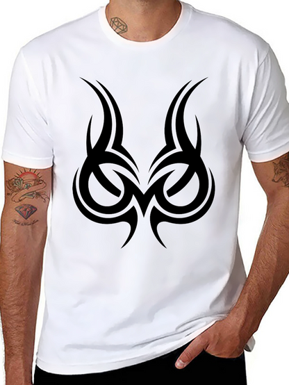 Tribal Tattoo Graphic Tee - Mens Black T-Shirt