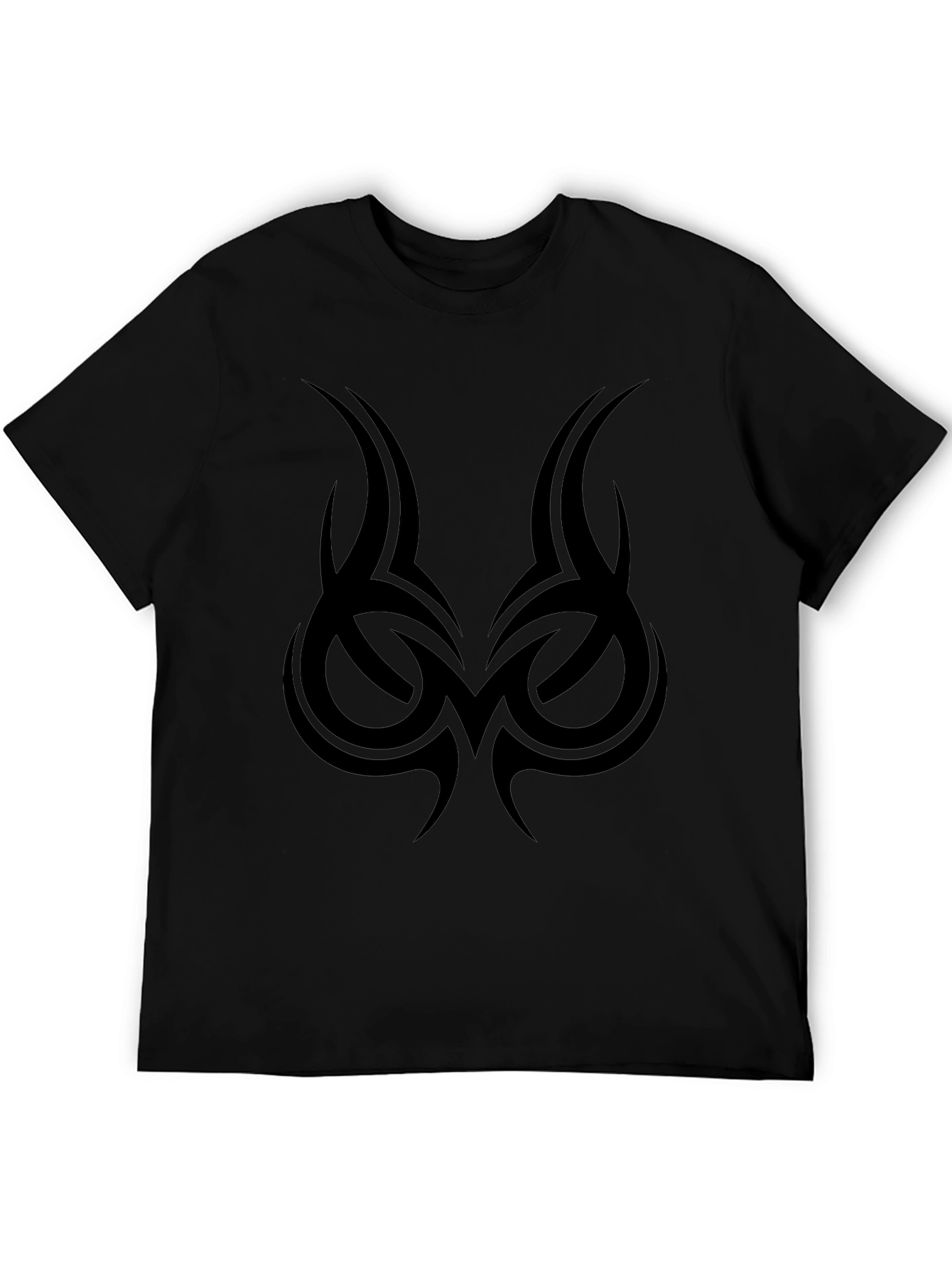 Tribal Tattoo Graphic Tee - Mens Black T-Shirt