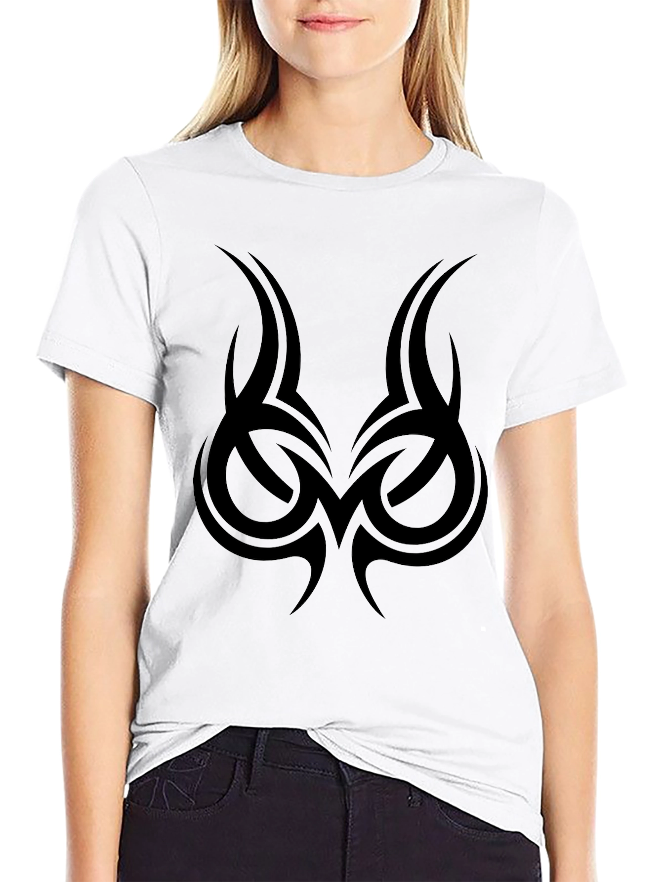Tribal Tattoo Graphic Tee - Mens Black T-Shirt