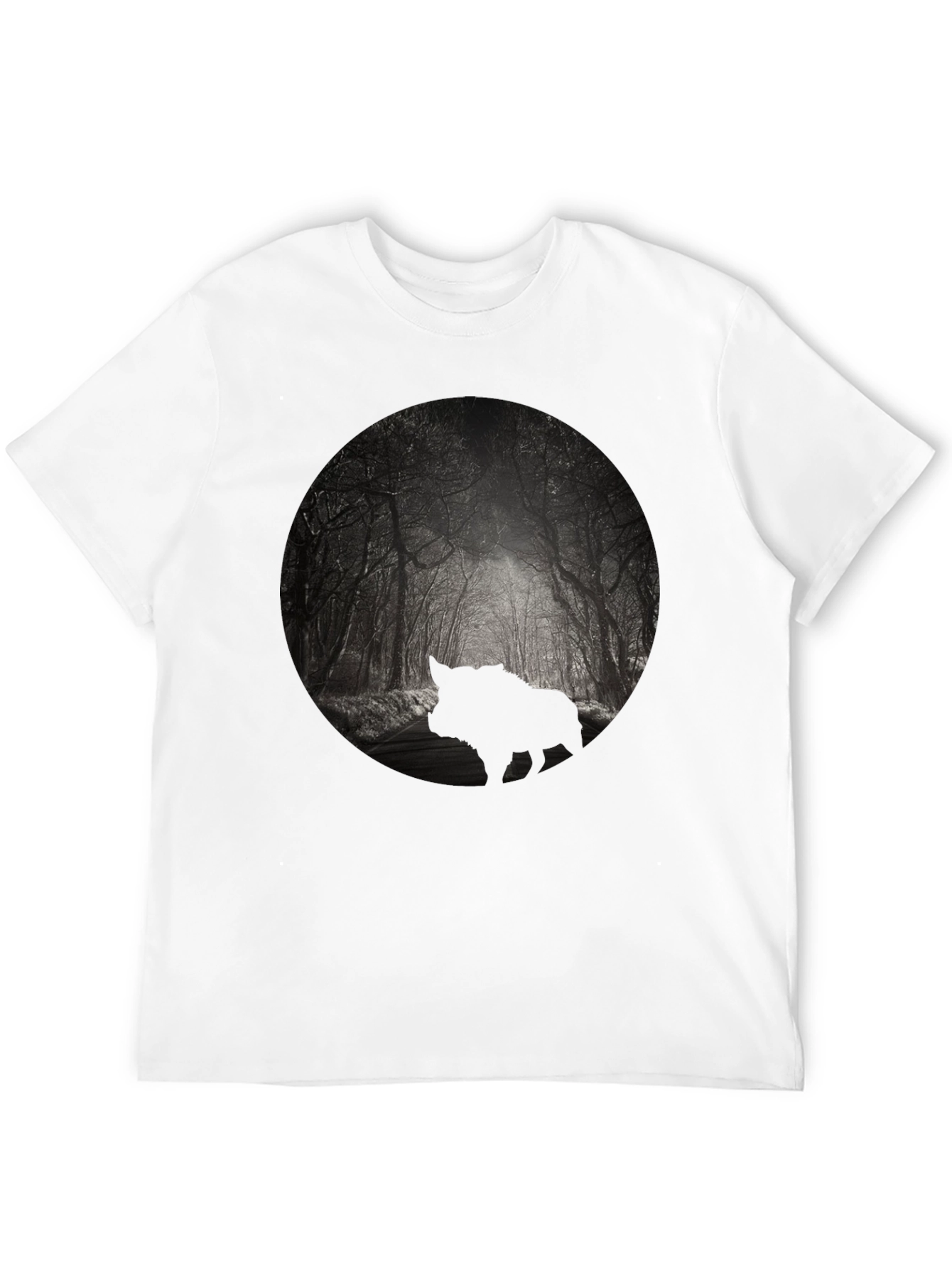 Mens Black Forest Silhouette Graphic Tee