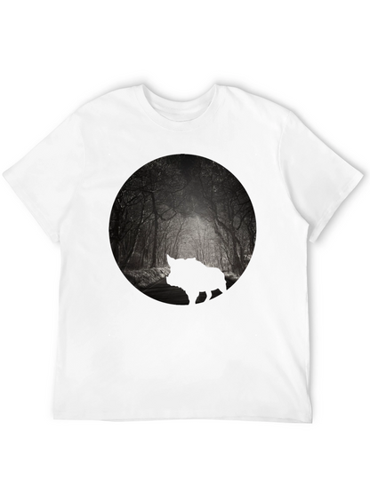 Mens Black Forest Silhouette Graphic Tee