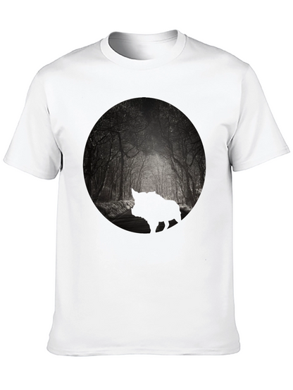 Mens Black Forest Silhouette Graphic Tee