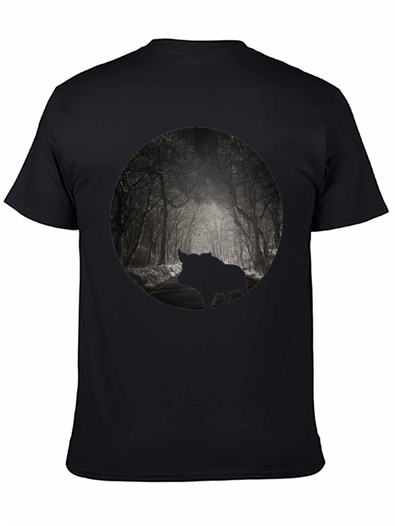 Mens Black Forest Silhouette Graphic Tee