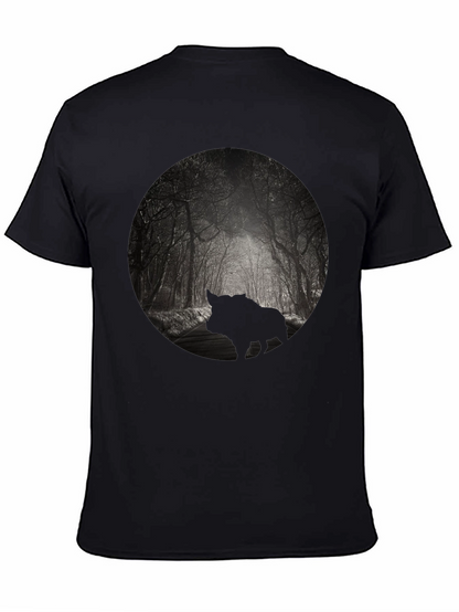 Mens Black Forest Silhouette Graphic Tee