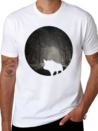 Mens Black Forest Silhouette Graphic Tee
