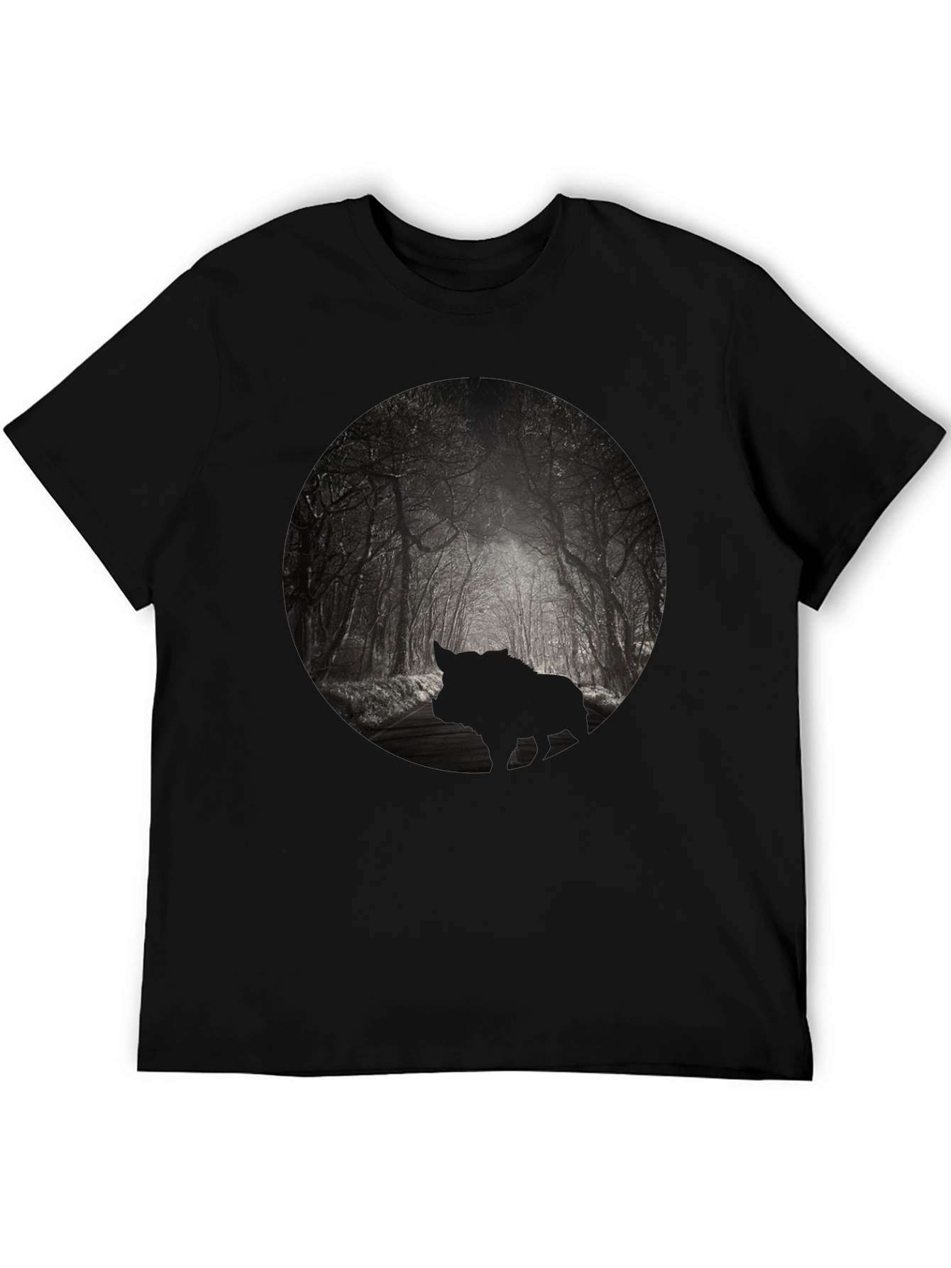 Mens Black Forest Silhouette Graphic Tee