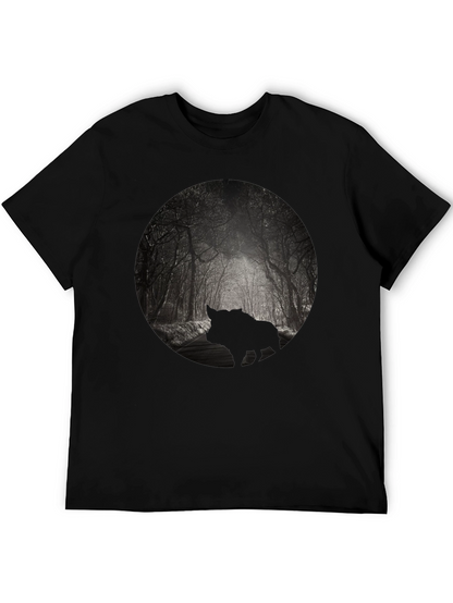 Mens Black Forest Silhouette Graphic Tee
