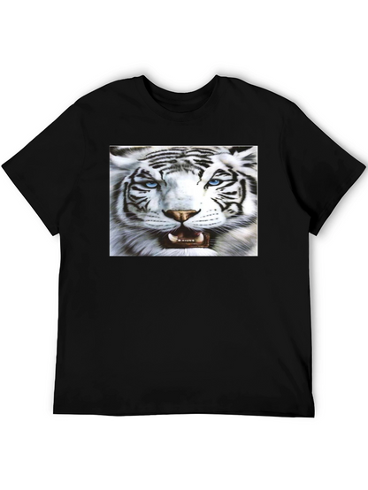 Bold Tiger Graphic Black T-Shirt