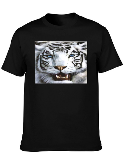 Bold Tiger Graphic Black T-Shirt