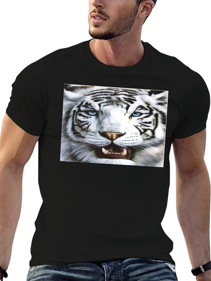 Bold Tiger Graphic Black T-Shirt