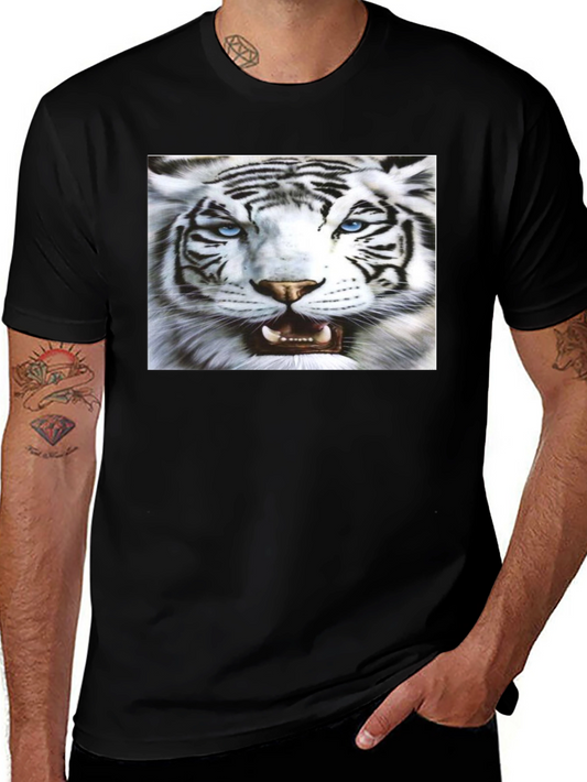Bold Tiger Graphic Black T-Shirt