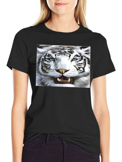 Bold Tiger Graphic Black T-Shirt