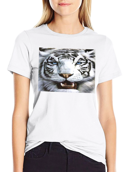 Bold Tiger Graphic Black T-Shirt
