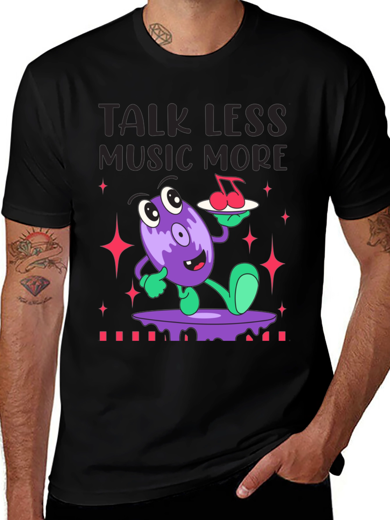 Talk Less Music More Graphic T-Shirt