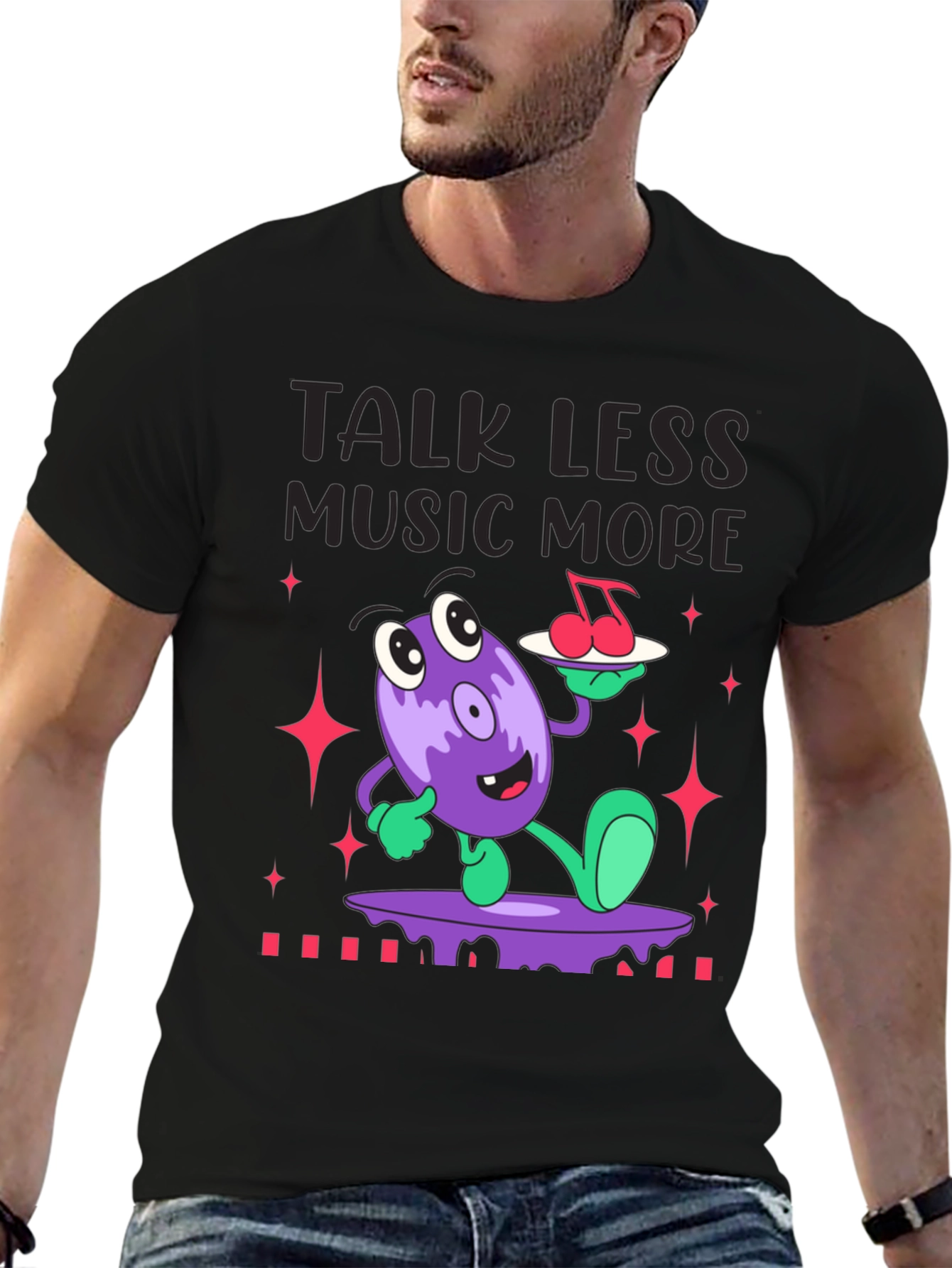 Talk Less Music More Graphic T-Shirt