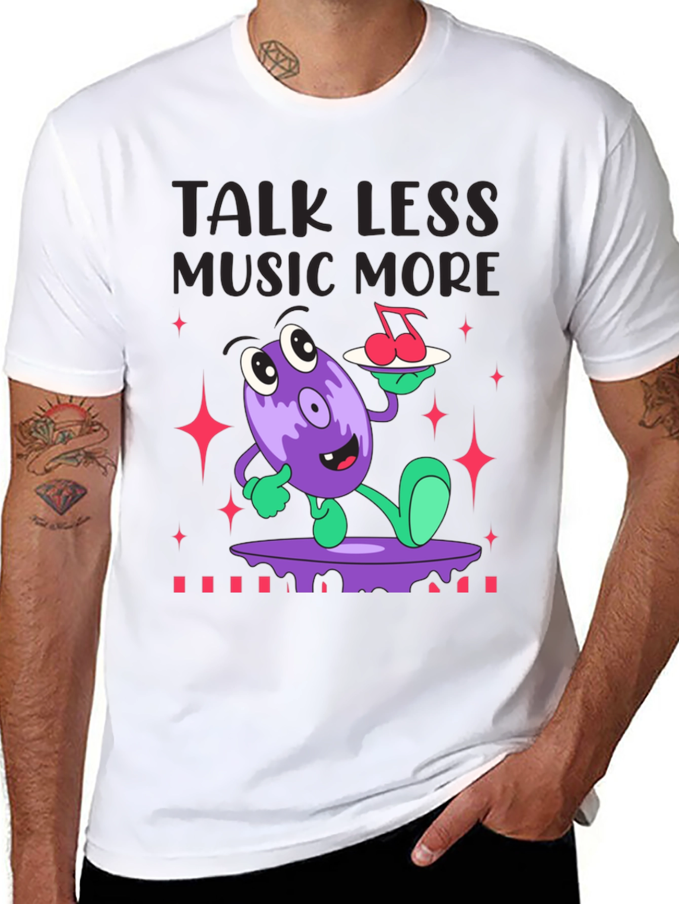 Talk Less Music More Graphic T-Shirt