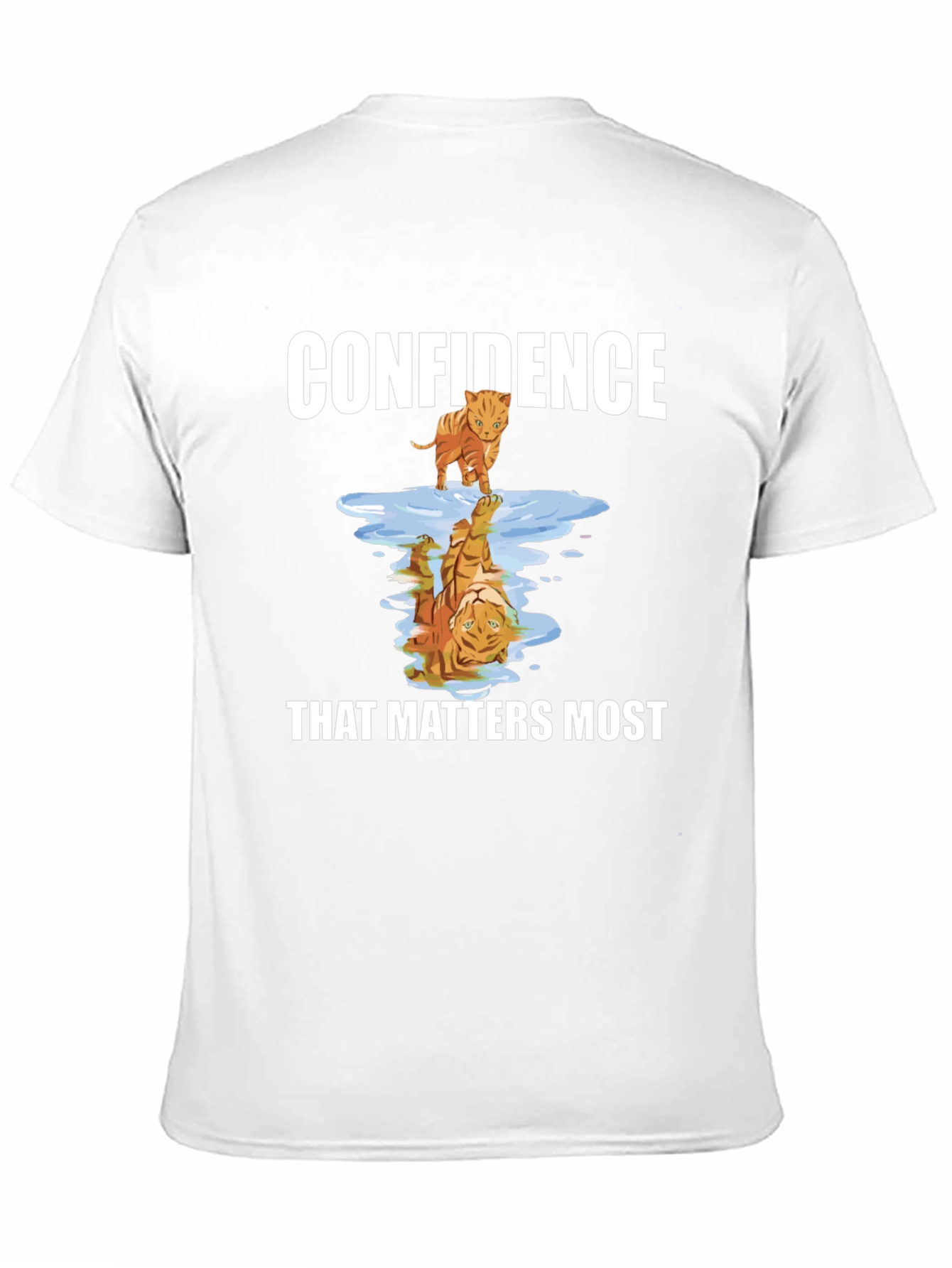 Confidence Tiger Reflection Graphic T-Shirt