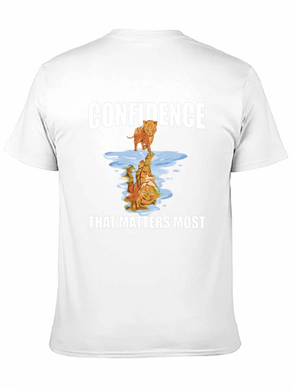 Confidence Tiger Reflection Graphic T-Shirt