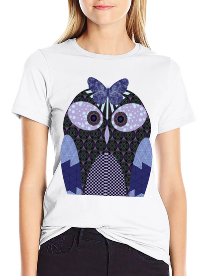 Artistic Owl Graphic Tee - Mens Black T-Shirt