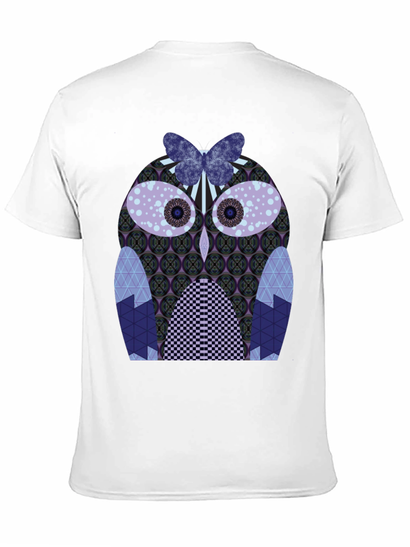 Artistic Owl Graphic Tee - Mens Black T-Shirt