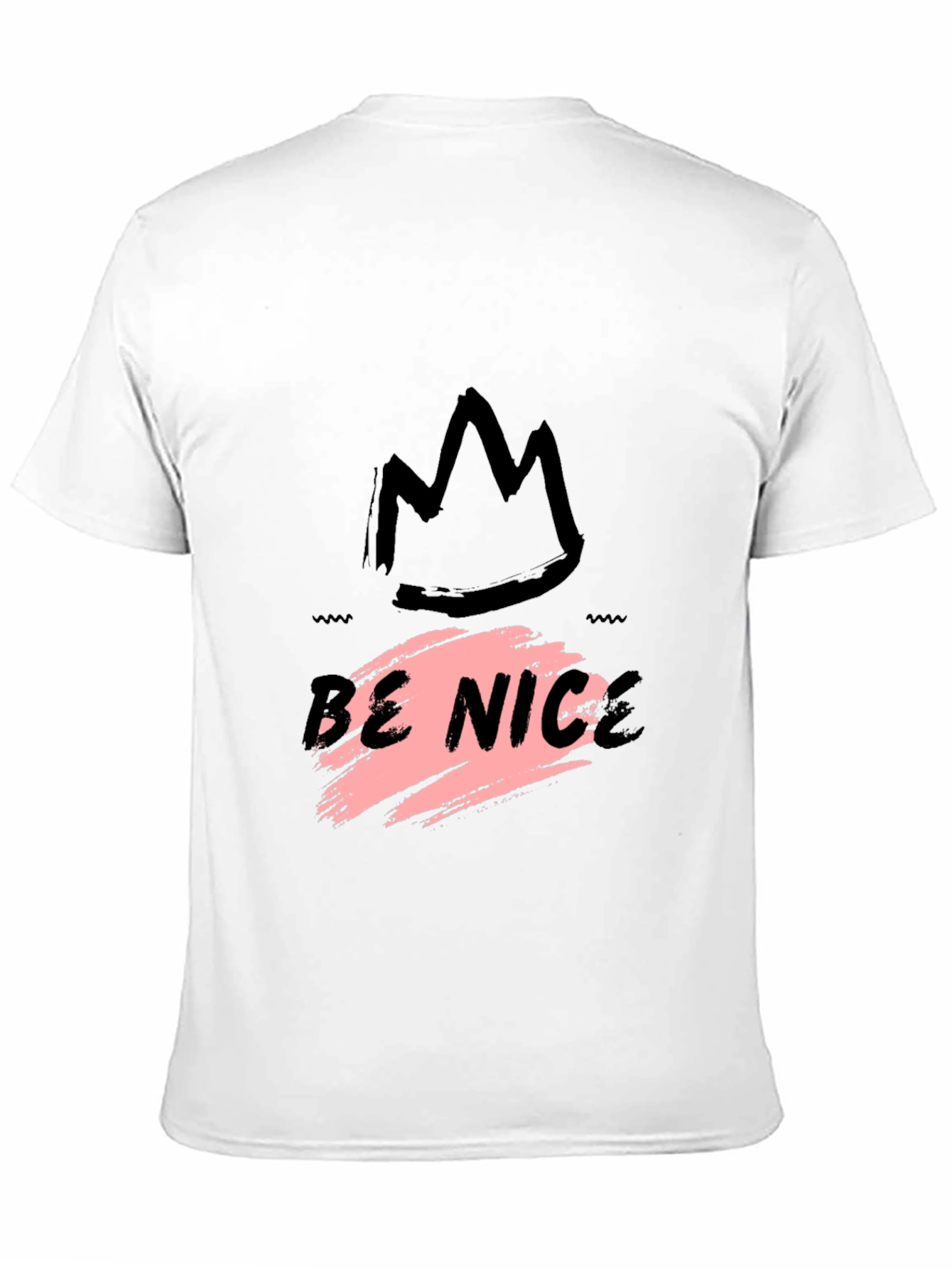 Be Nice Crown Graphic Black T-Shirt