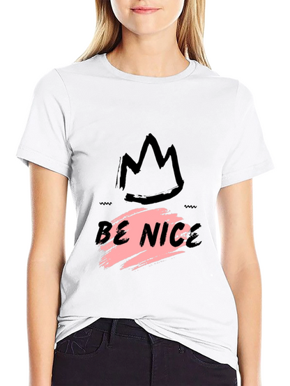 Be Nice Crown Graphic Black T-Shirt