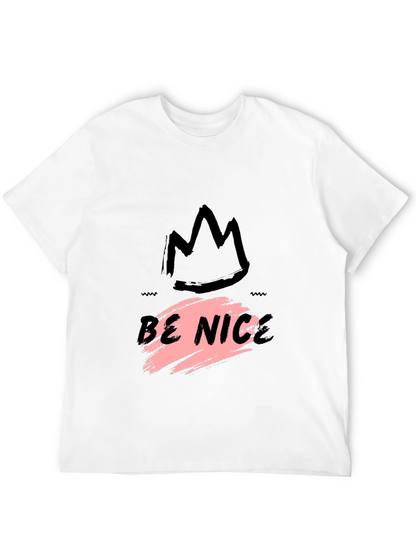 Be Nice Crown Graphic Black T-Shirt